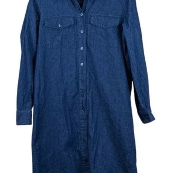 Draper James Denim Belted Shirt Dress Women’s Size 6 - Picture 3 of 5